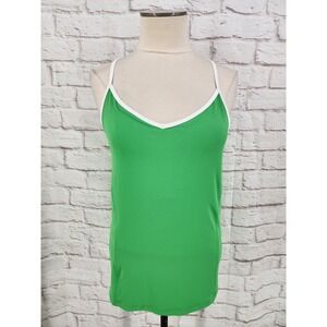 Champion Tank Top Pickleball Tennis Preppy Green Built In Bra Athletic Large